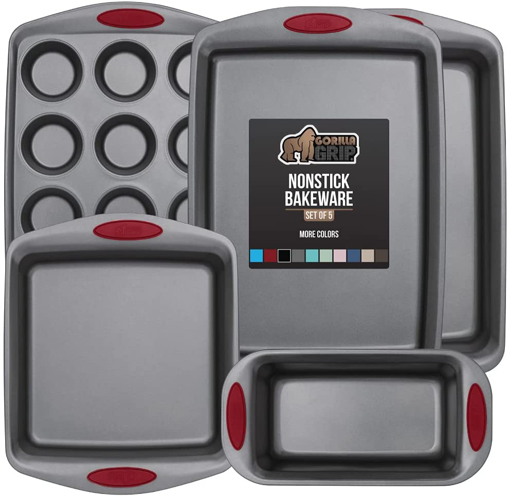 Multipack Gorilla Grip Bakeware Sets, Nonstick, Heavy Duty Carbon Steel