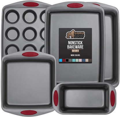 Multipack Gorilla Grip Bakeware Sets, Nonstick, Heavy Duty Carbon Steel