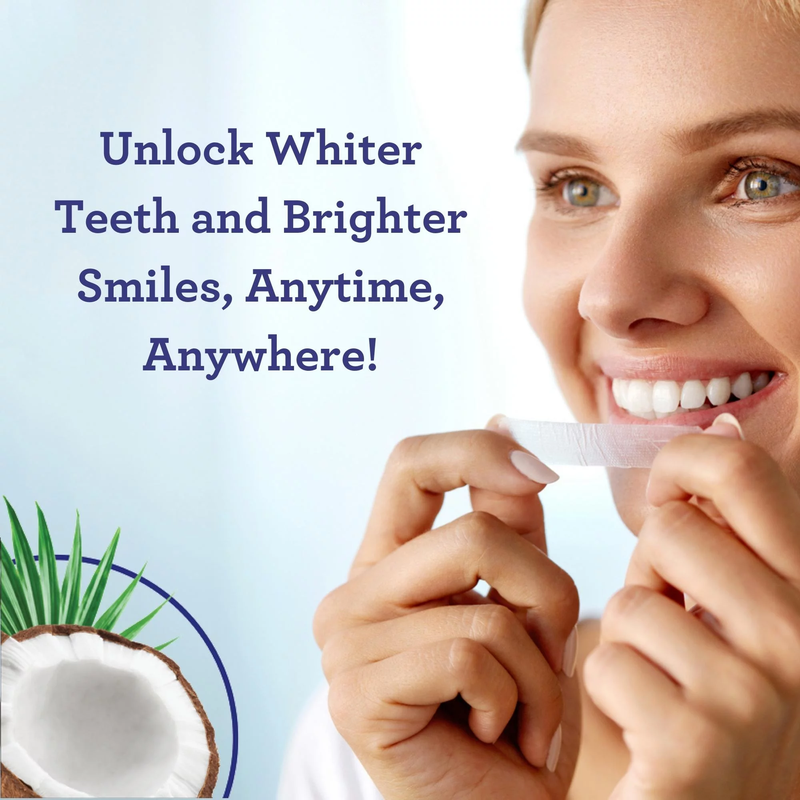 Teeth Whitening Strips with Coconut Oil - 7 Day Treatment