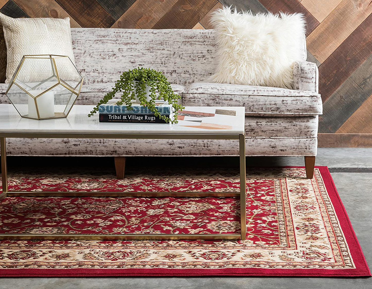 Unique Loom Kashan Traditional Floral Area Rug, 3 Feet x 16 Feet 5 Inch, Light Blue/Ivory
