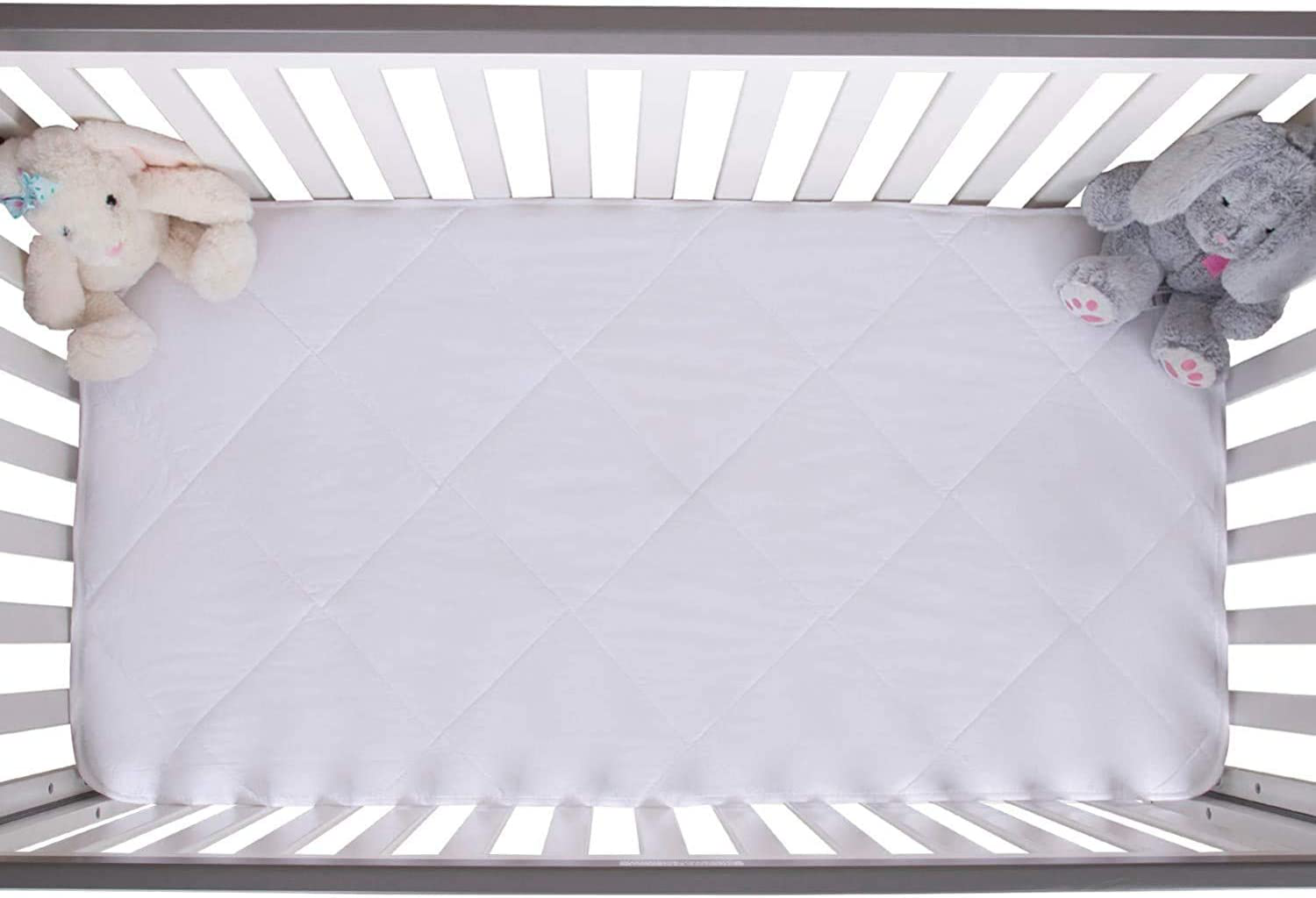 MAXI Fitted PortaCrib Down Alternative Mattress Pad - 100% Cotton, 300 Thread Count (Porta Crib)