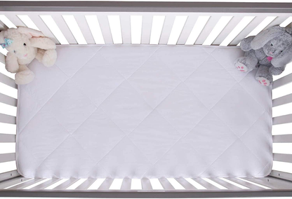 MAXI Fitted PortaCrib Down Alternative Mattress Pad - 100% Cotton, 300 Thread Count (Porta Crib)