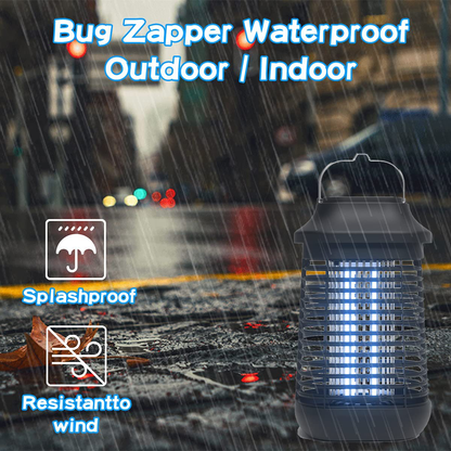 Bug Zapper Outdoor/Indoor,4200V High Powered Waterproof Electronic Mosquito Killer,15W UVA Mosquito Lamp Bulb,Fly Traps Patio Insects Killer,Trap Killer for Home,Kitchen, Backyard, Camping
