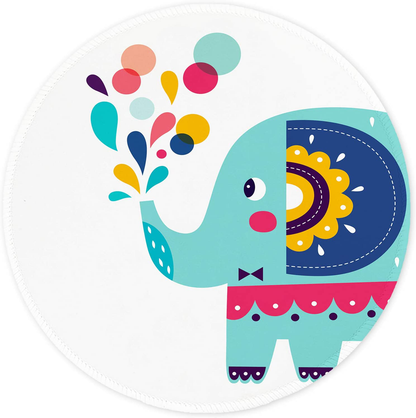 ITNRSIIET Mouse Pad, Colorful Geometric Pattern Design Round Mousepad. Customized Gaming Mousepads for Laptop and Computer. Cute Design Desk Accessories. Non-Slip, Stitched Edges, Waterproof