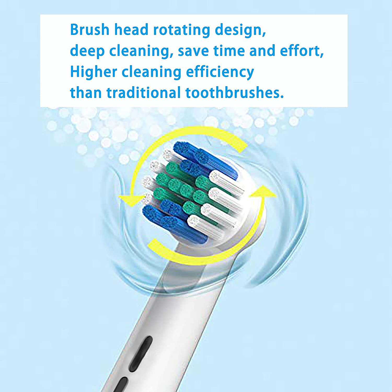 Electric Toothbrush Replacement Heads Compatible with Oral B Precision Clean Electric Toothbrush Soft Bristles Brush Heads