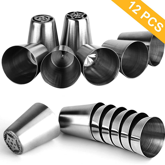 47 Piece Russian Piping Tips Set for Cake Decorating 
