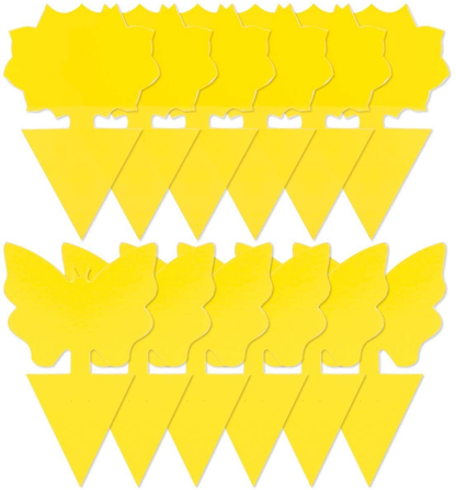 12 Pack Sticky Fruit Fly Trap and Fungus Gnat Traps Killer for Indoor and Outdoor, Protect The Plant, Non-Toxic and Odorless