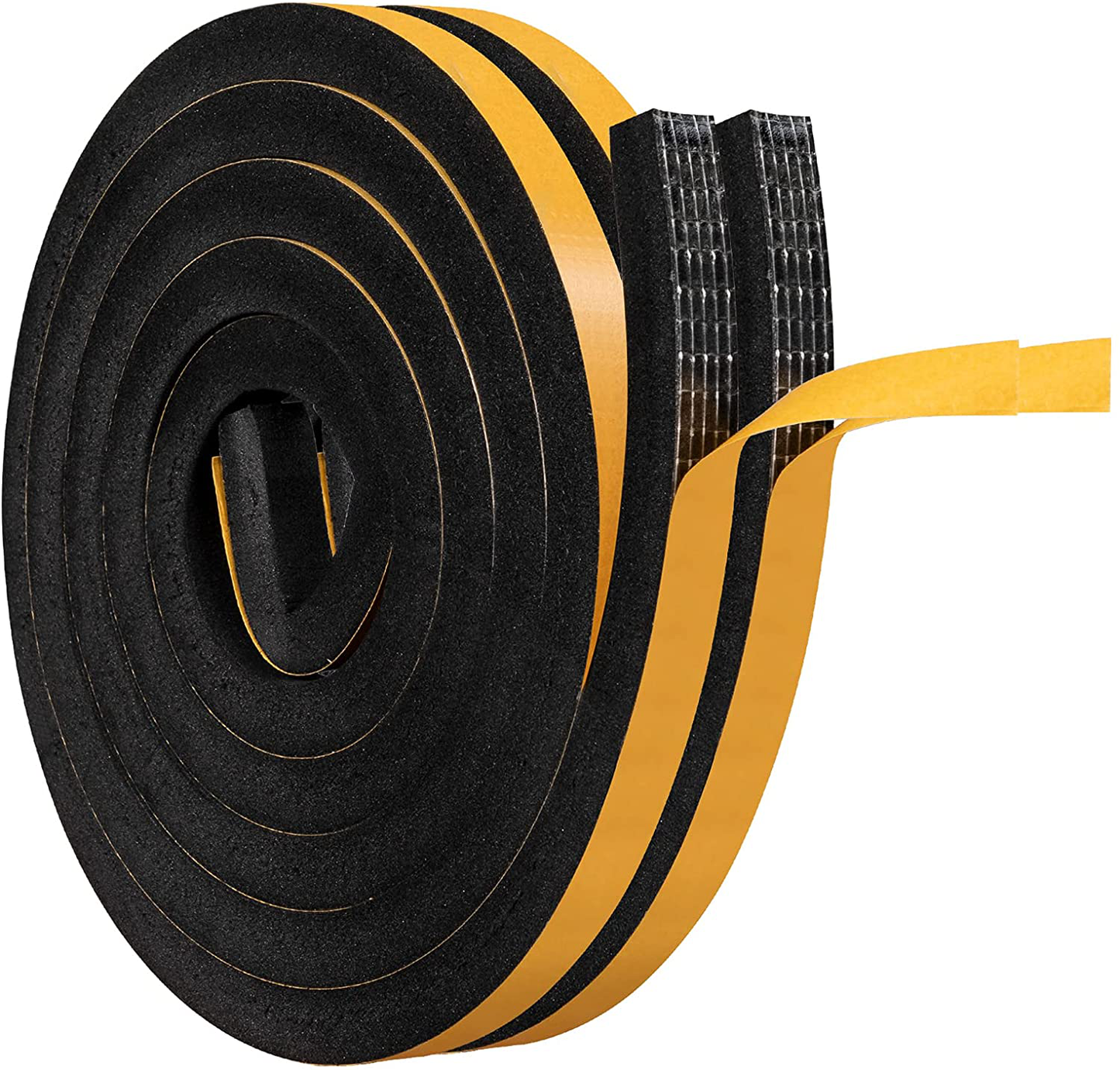 Weather Stripping Door Seal Strip with Self Adhesive Foam Tape Soundproof Door Draft Stopper for Doors Windows and Shower Glass Gaps