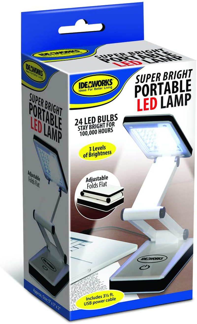 IdeaWorks JB6921 Super Bright Portable Desk lamp, White