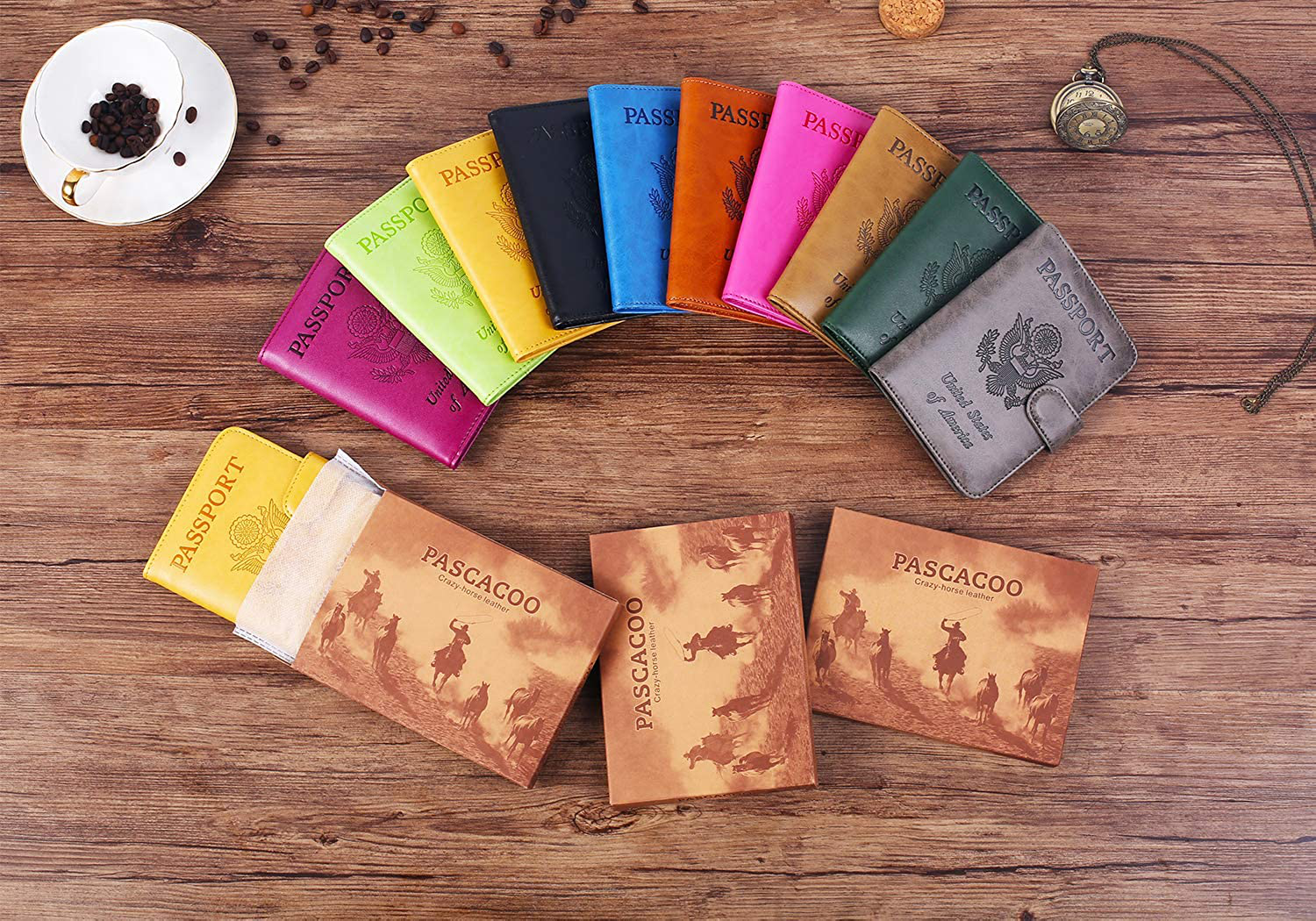 Passport Holder Cover Wallet RFID Blocking Leather Card Case Travel Accessories for Women Men