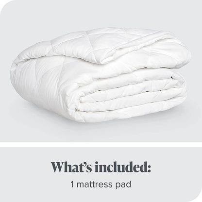 Bare Home Quilted Fitted Mattress Pad (King) - Cooling Mattress Topper - Easily Washable - Elastic Fitted Mattress Cover - Stretch-to-Fit up to 15 Inches Deep (King)