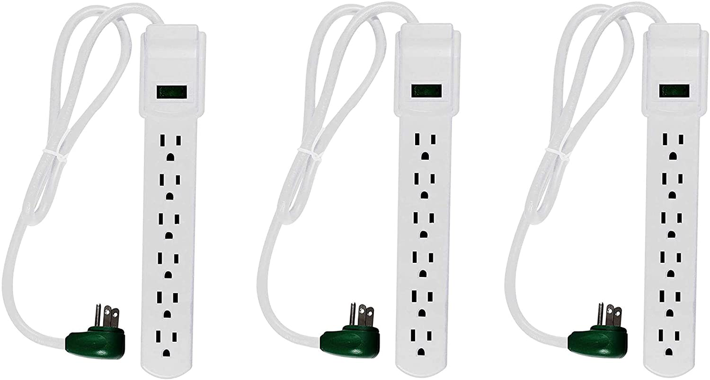 GoGreen Power GG-16103MS 6 Outlet Surge Protector w/ 2.5' Cord