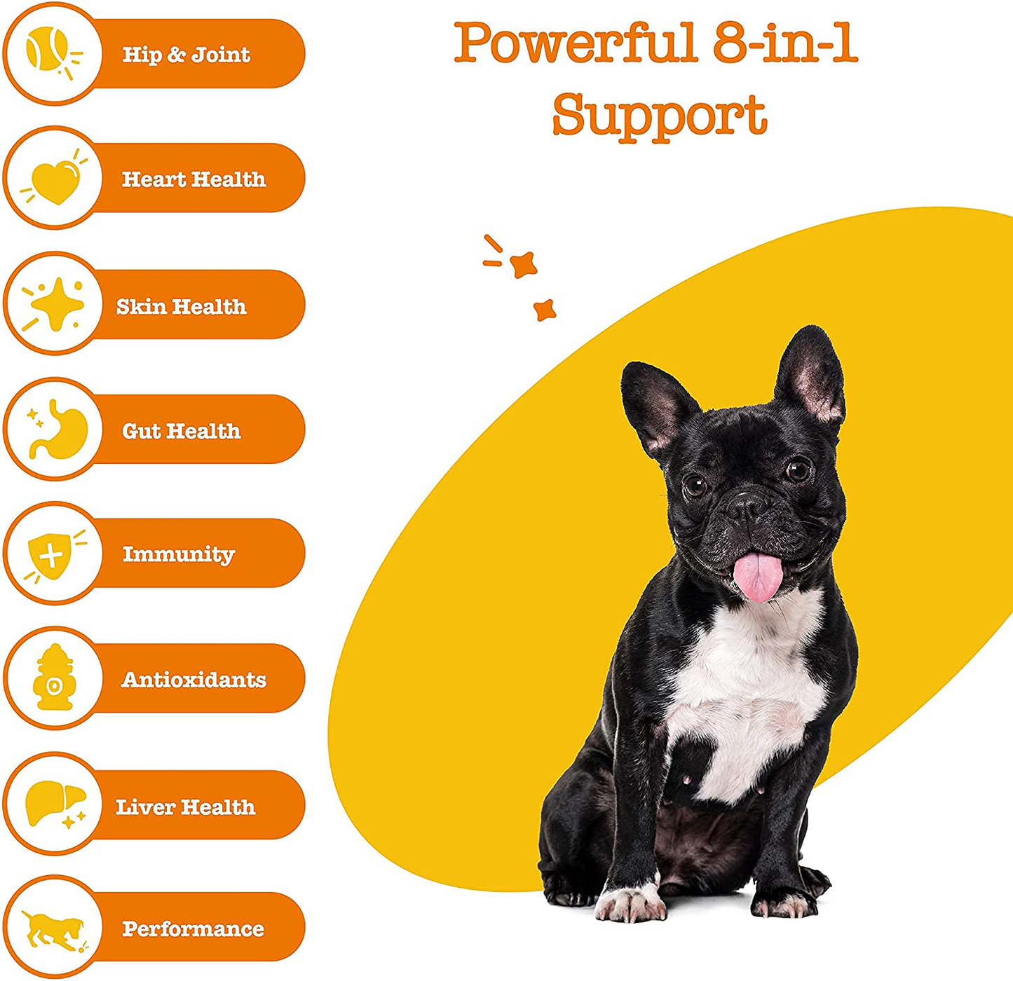 Multifunctional Supplements for Dogs - Glucosamine Chondroitin for Joint Support with Probiotics for Gut & Immune Health