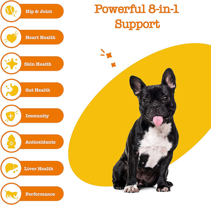 Multifunctional Supplements for Dogs - Glucosamine Chondroitin for Joint Support with Probiotics for Gut & Immune Health
