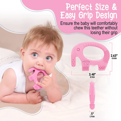 Teether Easy to Hold BPA Free Silicone Elephant 