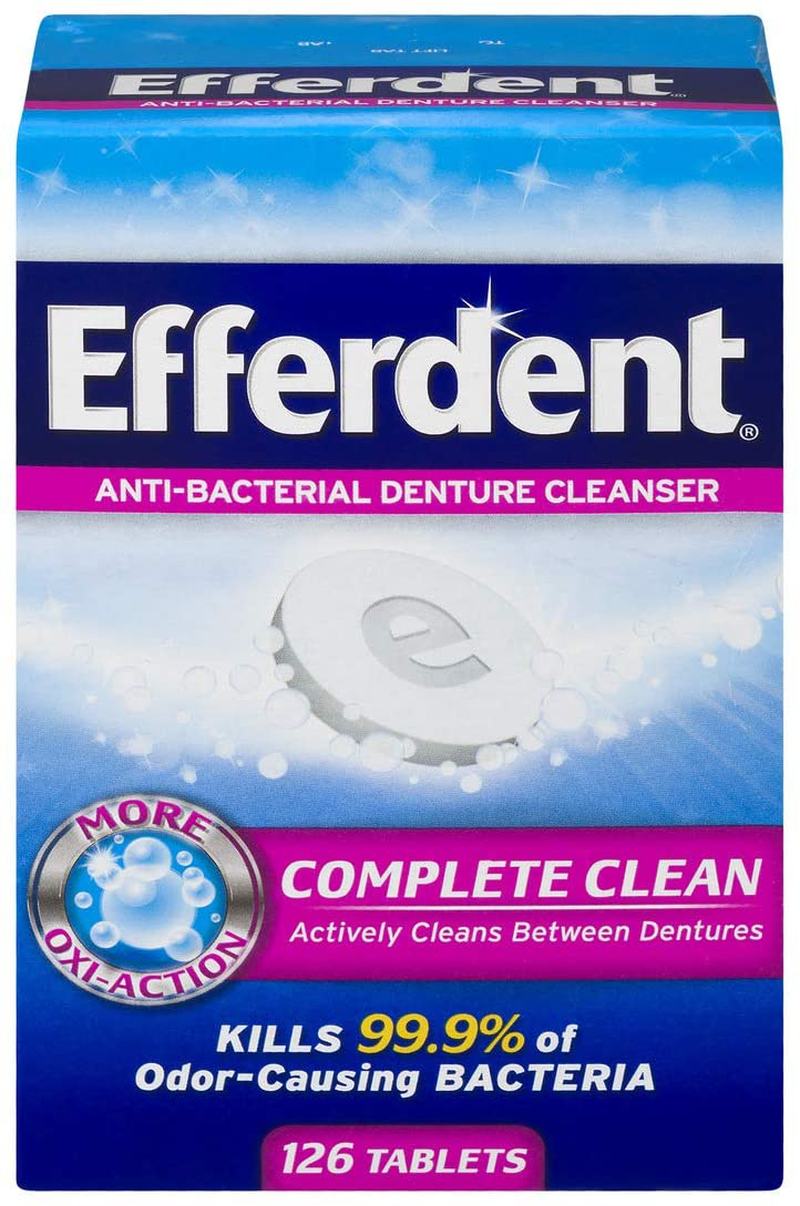 Efferdent Denture Cleanser Tablets, Complete Clean, 102 Tablets