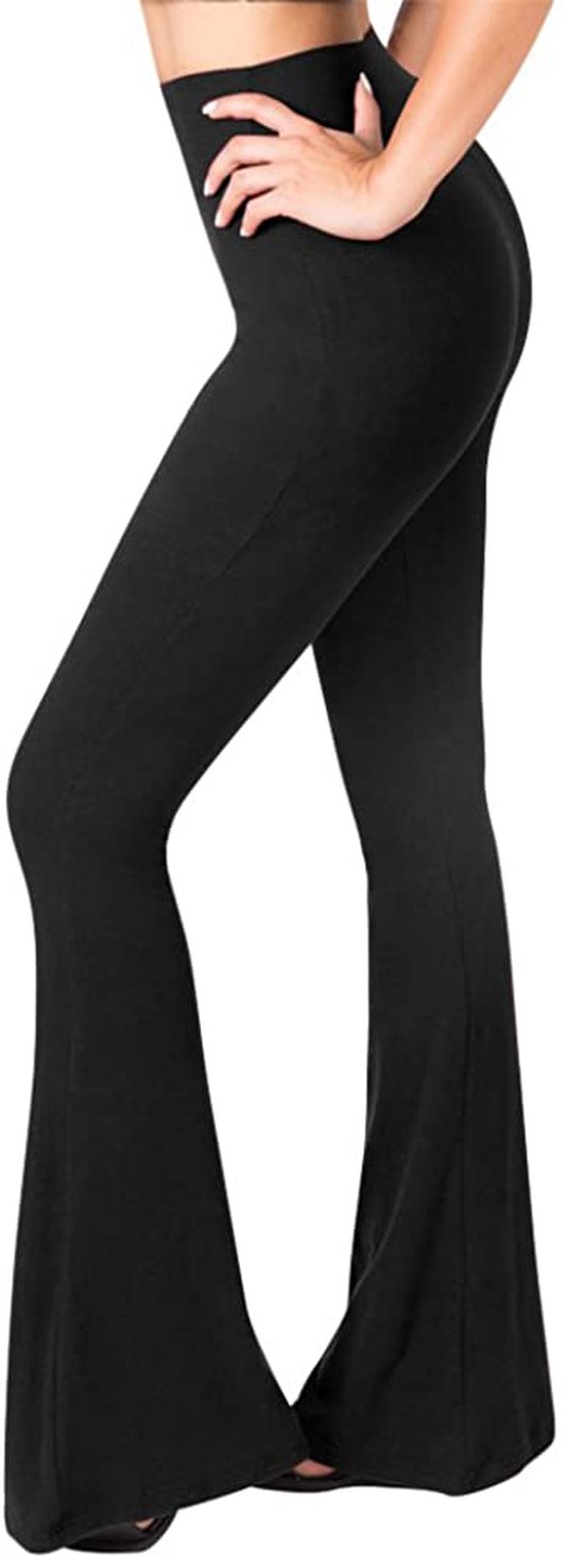 SATINA High Waisted Flare Palazzo Wide Leg Pants | Printed & Solid | Reg & Plus