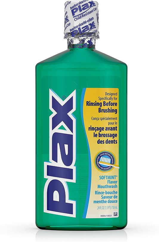 Plax Advanced Formula Plaque Loosening Rinse Softmint Flavor 24 Fl Oz