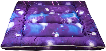 Floral Japanese Futon Floor Mattress, Bed Mattress Topper with Roll Up Design 