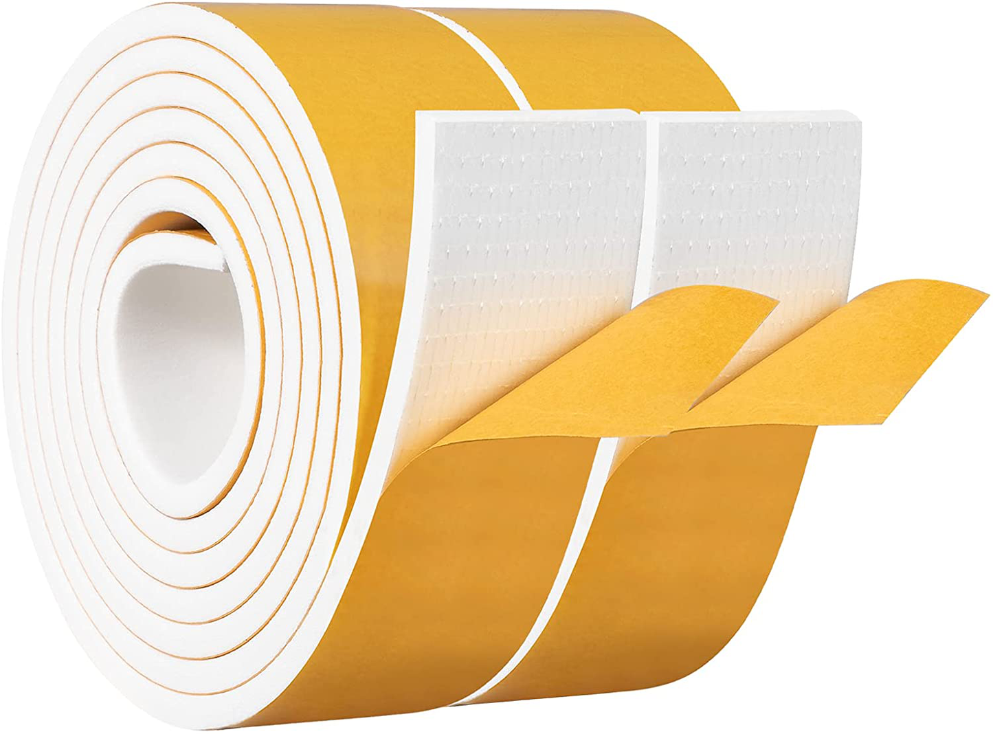 Weather Stripping Door Seal Strip with Self Adhesive Foam Tape Soundproof Door Draft Stopper for Doors Windows and Shower Glass Gaps