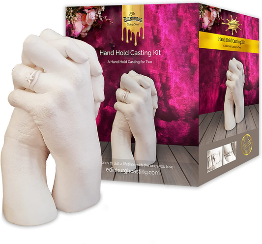 Edinburgh Hand Casting Kit for 2 - Premium DIY Hand Hold Statue Casting Kit for Christmas, Wedding, Anniversary, Husband, Wife, or Couple Gift Idea