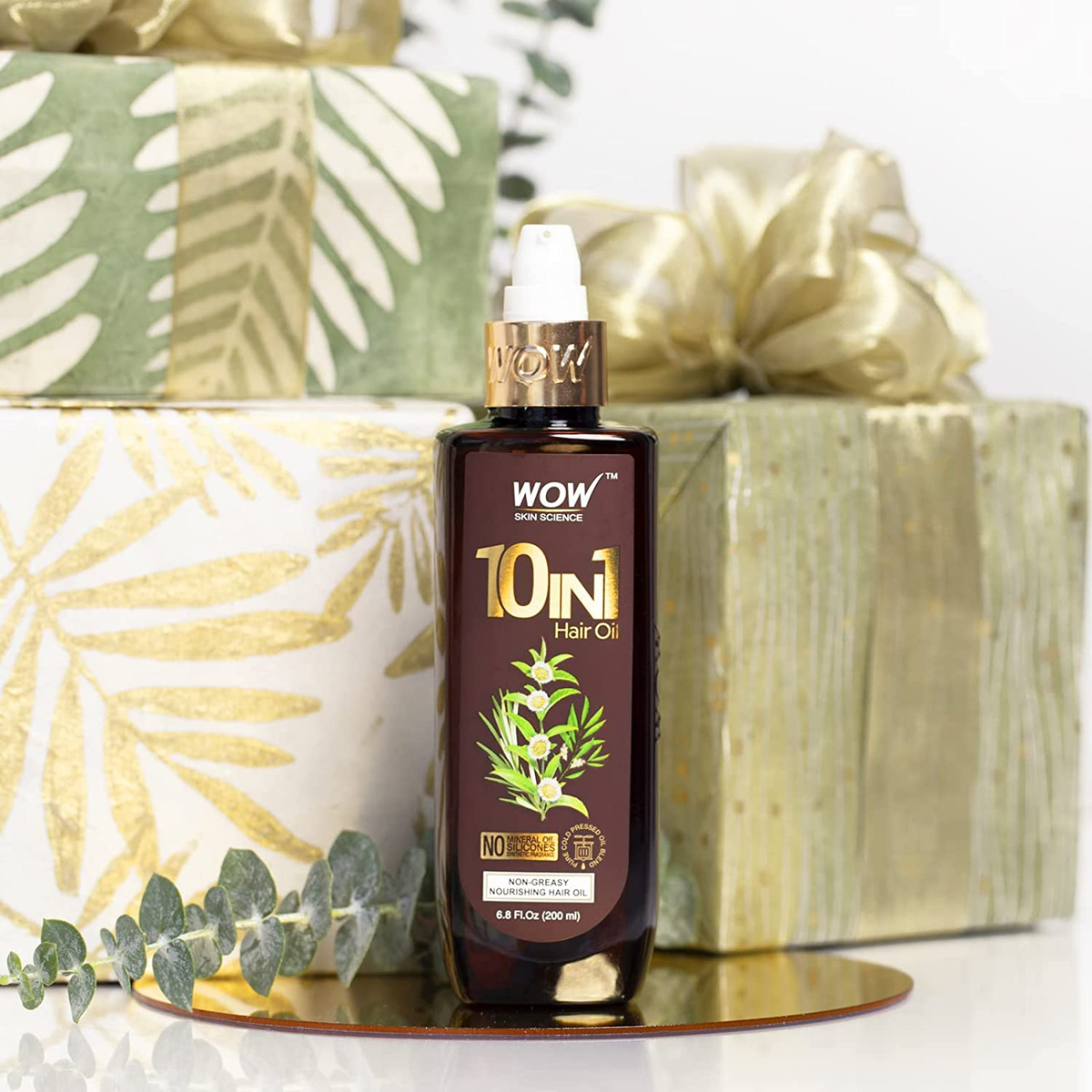 WOW Hair Oil, Reduce Hair Loss, Split Ends, Dandruff, Smooth, Thick Hair, Boost Hair Growth and Stronger Roots, Deep Clean For Healthy Scalp, All Hair Types, Adults and Children, 200 mL