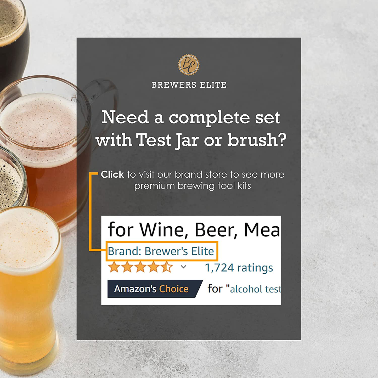 Brewer's Elite Hydrometer - for Home Brew Beer, Wine, Mead and Kombucha - Deluxe Triple Scale Set, Hardcase and Cloth - Specific Gravity ABV Tester