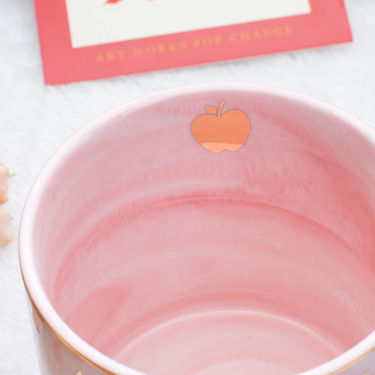 Luspan Teacher Gift - Teacher Appreciation Gifts - Best Gifts for Teachers - Best Teacher Gifts for Women - Pink Marble Ceramic Coffee Mugs 11.5oz and Lid