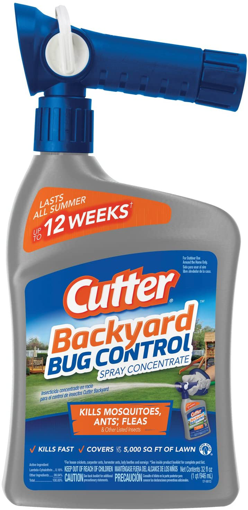 SPECTRUM BRANDS 61067 HG-61067 32Oz Rts Bug Free Spray, Hose, Silver Bottle