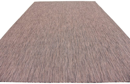 Unique Loom Solid Collection Casual Transitional Indoor and Outdoor Flatweave Runner Rug, 2' 7" x 12', Navy Blue/Light Blue
