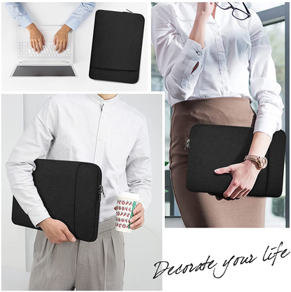 14 Inch Laptop Sleeve Case Waterproof Portable Laptop Case with Accessory Bag Protective Tablet Laptop Bag Compatible with 14" MacBook Air/Pro,14" HP/Dell/Asus /Acer/MSI Notebook, Black