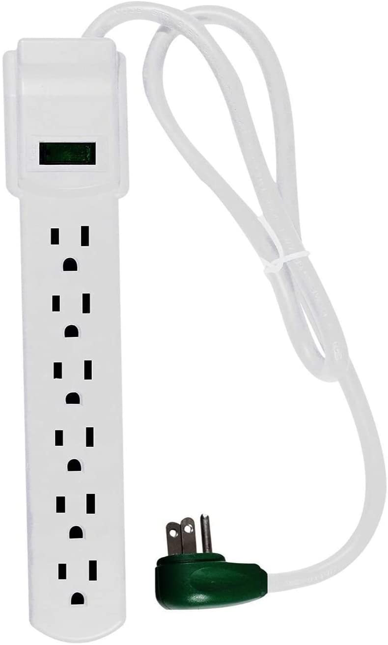 GoGreen Power GG-16103MS 6 Outlet Surge Protector w/ 2.5' Cord