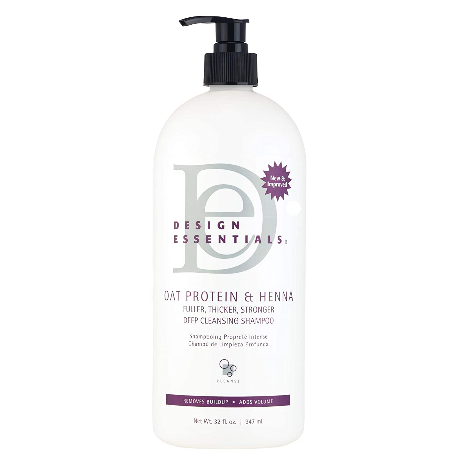 Design Essentials Oat Protein and Henna Deep Cleansing Shampoo, 8 Ounces