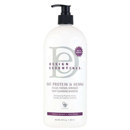 Design Essentials Oat Protein and Henna Deep Cleansing Shampoo, 8 Ounces