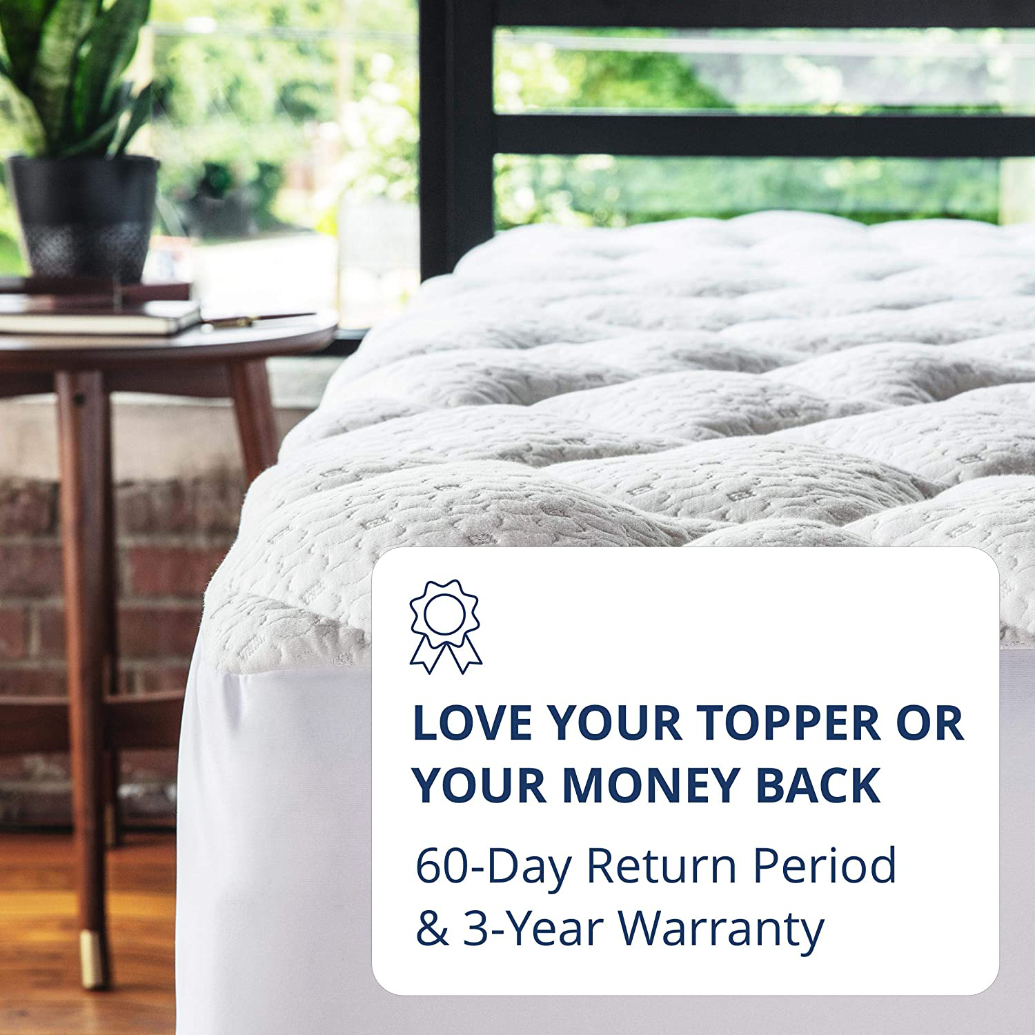 ViscoSoft Copper Mattress Pad Full - Extra Plush Pillowtop Mattress Topper for Pain Relief