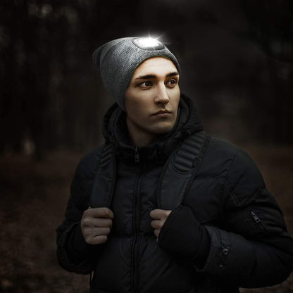Unisex LED Beanie Hat with Light Gifts for Men Dad Father USB Rechargeable Caps