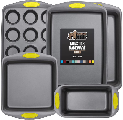 Multipack Gorilla Grip Bakeware Sets, Nonstick, Heavy Duty Carbon Steel