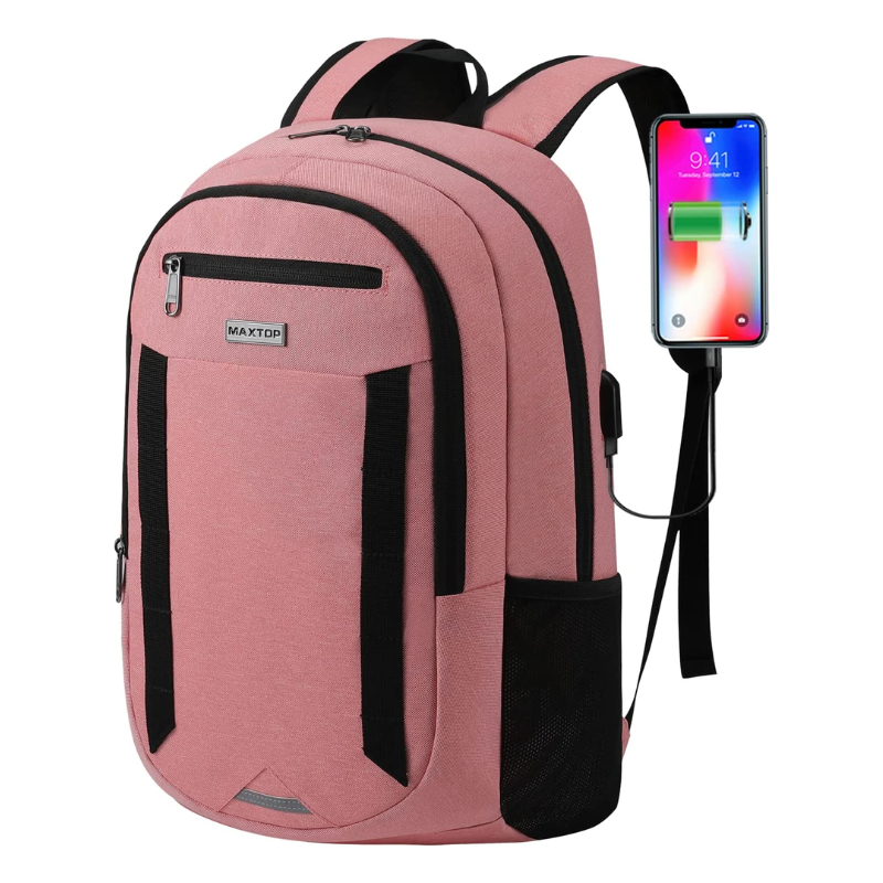 Laptop Backpack Business Computer Case with USB Charging Port - Fits Laptop up to 16 inches