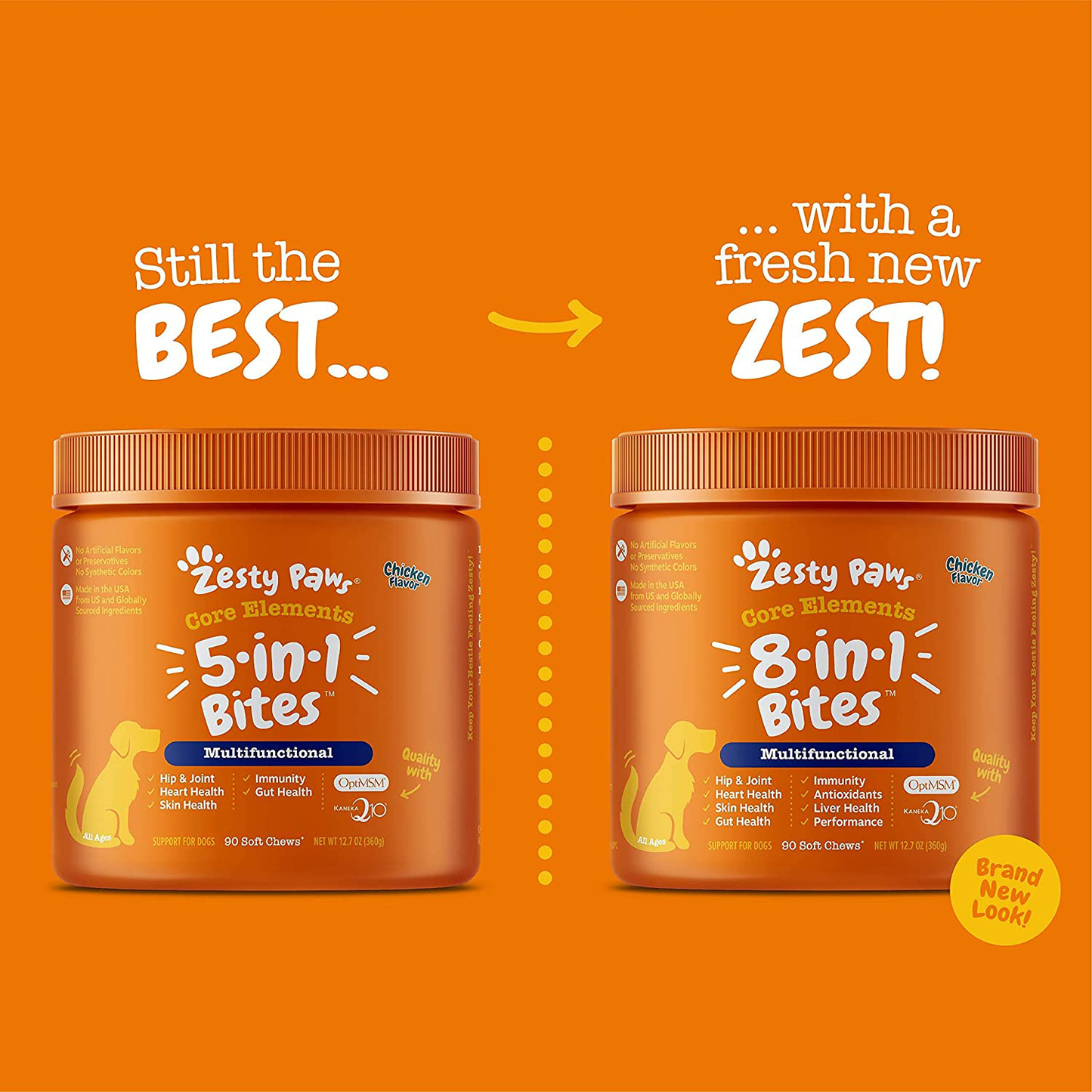 Multifunctional Supplements for Dogs - Glucosamine Chondroitin for Joint Support with Probiotics for Gut & Immune Health