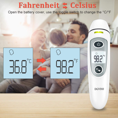 Non-Contact Forehead Thermometers, No Touch Digital Infrared Thermometer for Adults, Kids and Baby, Touchless Thermometer Within 0.4 Inch Distance, Fever Alarm, Memory Function