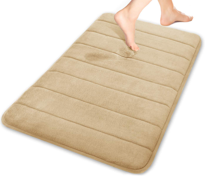 Memory Foam Bath Mat Rug, Comfortable, Soft, Super Water Absorption, Machine Wash, Non-Slip for Bathroom 