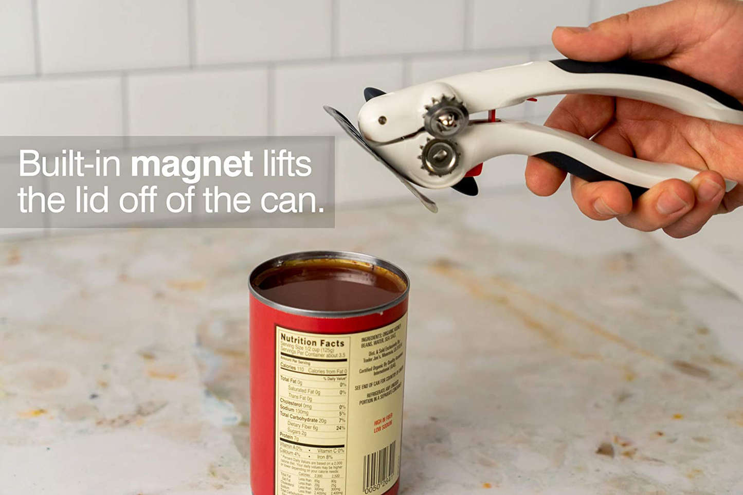 Zyliss ZYLISS️ Lock N' Lift Can Opener with Lid Lifter Magnet, Green, 7.5"