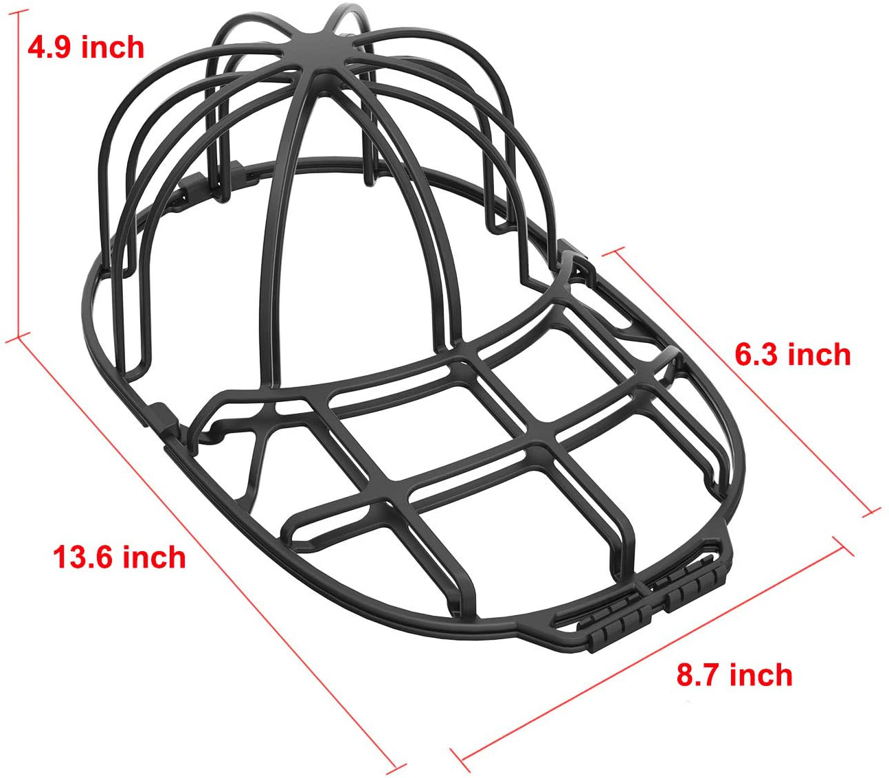 XQXA Hat Washers, 1 Pack New design Baseball hat Cleaners/Cap Washer, Fit for Adult/Kid's Hat Washer Frame/Washing Cage, Hat Shapers/Cleaning Protector Racks for Washing Machine，Black