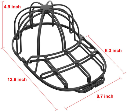 XQXA Hat Washers, 1 Pack New design Baseball hat Cleaners/Cap Washer, Fit for Adult/Kid's Hat Washer Frame/Washing Cage, Hat Shapers/Cleaning Protector Racks for Washing Machine，Black