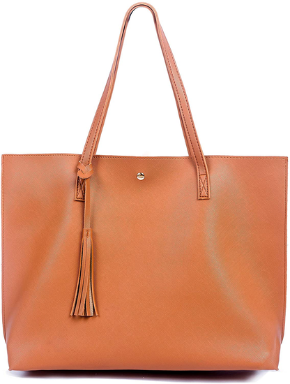 Women's Tote Bags Top Handle Satchel Handbags Faux Leather Tassel Shoulder Purse