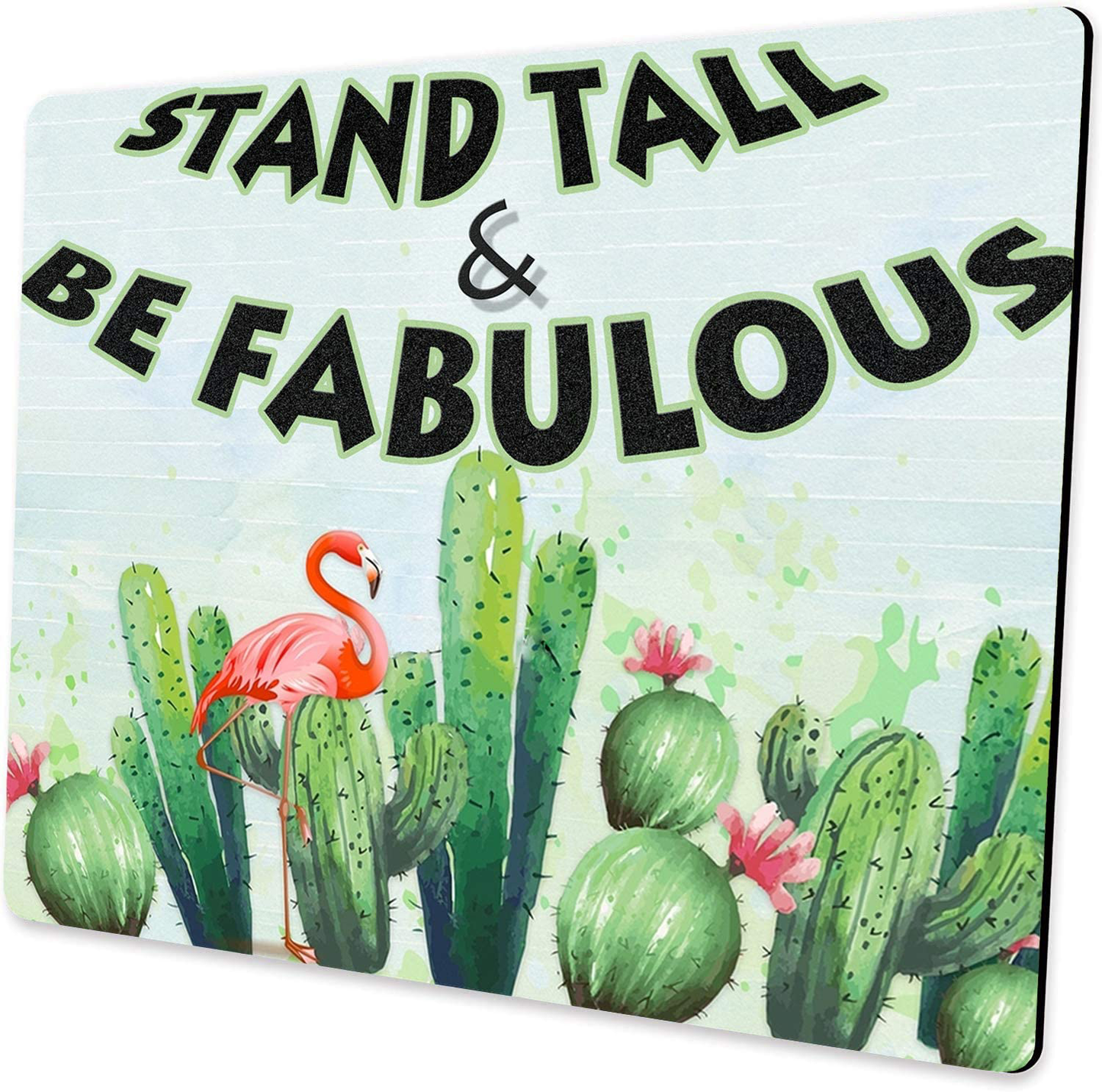 TIANCHEN Giraffe Watercolor Floral Mouse Pad Faux Wood Mousepad Cute Desk Accessories Giraffe Gifts