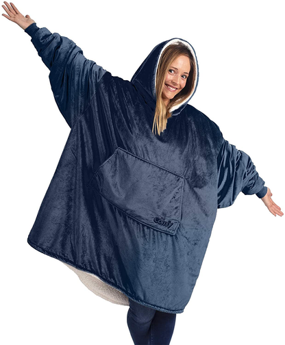 THE COMFY Original| Oversized Microfiber & Sherpa Wearable Blanket, Seen On Shark Tank, One Size Fits All