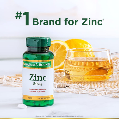 Nature's Bounty Zinc 50 mg Caplets 100 ct