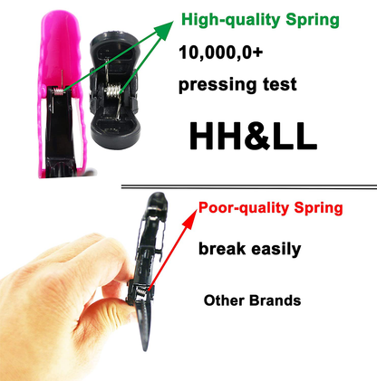 Hair Clips for Women by HH&LL – Wide Teeth & Double-Hinged Design – Alligator Styling Sectioning Clips of Professional Hair Salon Quality - 10Pack (Mixing)