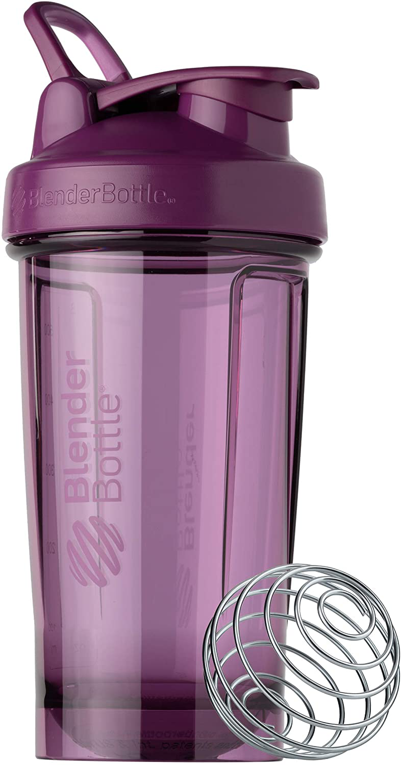 BlenderBottle Shaker Bottle Pro Series Perfect for Protein Shakes and Pre Workout, 24-Ounce, Black